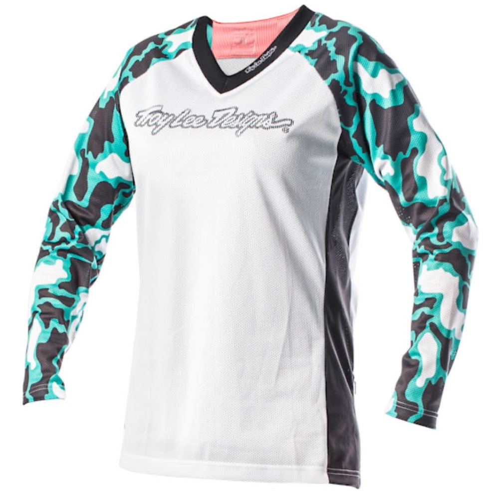 Troy Lee Designs Women's Camo Jersey - White and Green